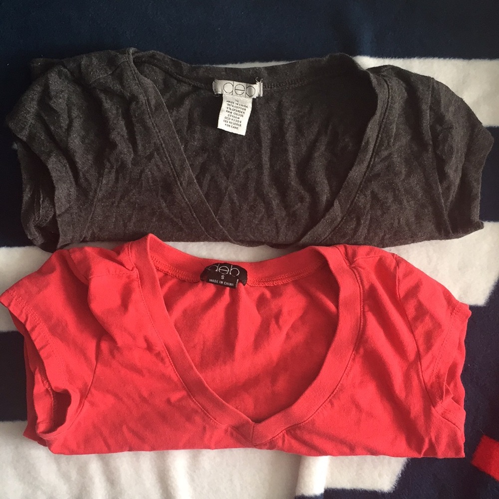 3 Small V-Neck Shirts